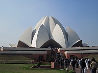 Lotus Temple was built between 1980 and 1986, Delhi 2013