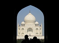Taj Mahal seen from the arch of the main entrance, Agra 2013