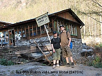 Isa and Robin at Lama Hotel (2470m)