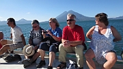 Janne Bernt, Ulla, Mats and Linda on the boat that took us around the Lake Atitlan.