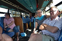 Bernt, Kerstin and Uffe on the bus.