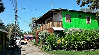The main street in Tortuguero village.