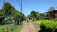 The main street in Tortuguero village.